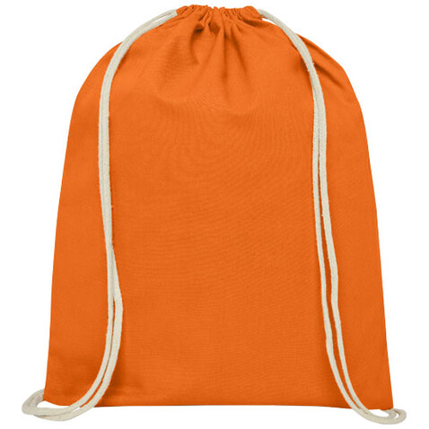 Oregon 140 g/m² Turnbeutel aus Baumwolle 5L, orange bedrucken, Art.-Nr. 12057531