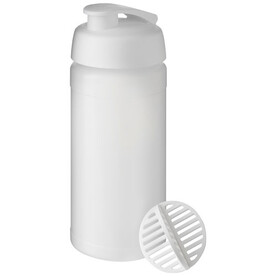 Baseline Plus 500 ml Shakerflasche, weiss, klar mattiert bedrucken, Art.-Nr. 21070201