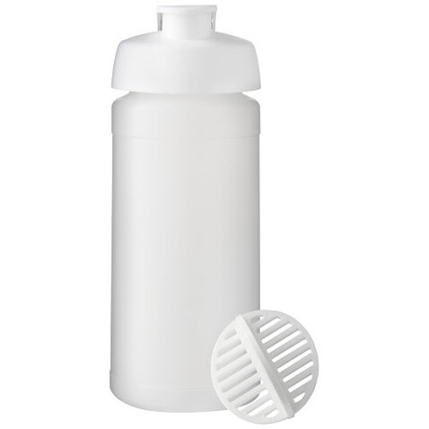Baseline Plus 500 ml Shakerflasche, weiss, klar mattiert bedrucken, Art.-Nr. 21070201