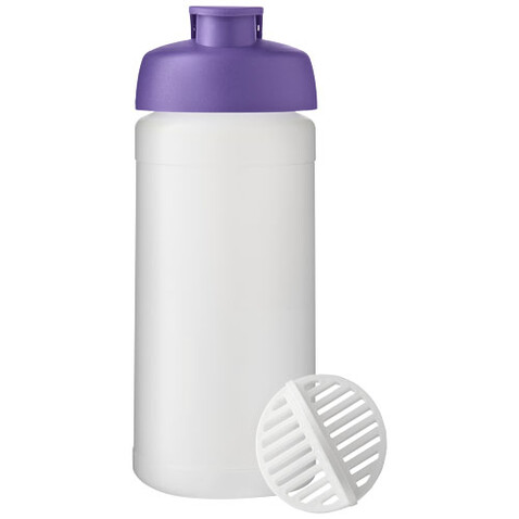 Baseline Plus 500 ml Shakerflasche, lila, klar mattiert bedrucken, Art.-Nr. 21070237