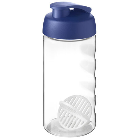 H2O Active® Bop 500 ml Shakerflasche, blau, transparent bedrucken, Art.-Nr. 21070452