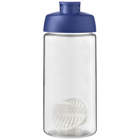 H2O Active® Bop 500 ml Shakerflasche, blau, transparent bedrucken, Art.-Nr. 21070452