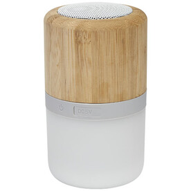 Aurea Bluetooth® Lautsprecher aus Bambus mit Licht, natur bedrucken, Art.-Nr. 12415171 Aurea Bluetooth® Lautsprecher aus Bambus mit Licht, natur bedrucken, Art.-Nr. 12415171
