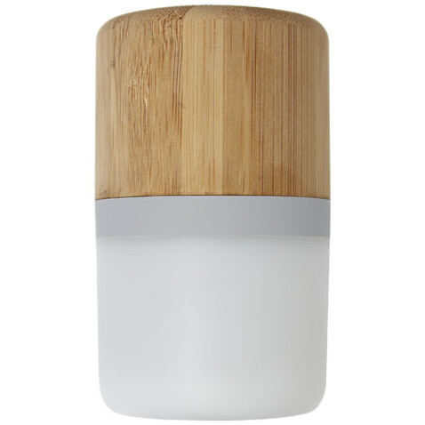 Aurea Bluetooth® Lautsprecher aus Bambus mit Licht, natur bedrucken, Art.-Nr. 12415171