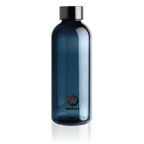 Auslaufsichere Trinkflasche mit Metalldeckel blau bedrucken, Art.-Nr. P433.445