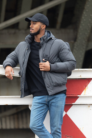 Impact 6 Panel Kappe aus 280gr rCotton mit AWARE™ Tracer schwarz bedrucken, Art.-Nr. P453.301