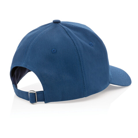 Impact 5 Panel Kappe aus 280gr rCotton mit AWARE™ Tracer navy blau bedrucken, Art.-Nr. P453.319