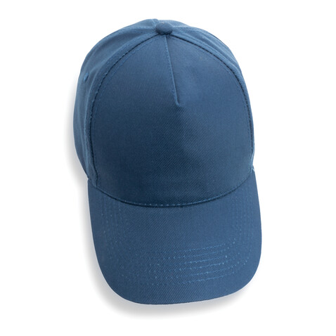 Impact 5 Panel Kappe aus 280gr rCotton mit AWARE™ Tracer navy blau bedrucken, Art.-Nr. P453.319