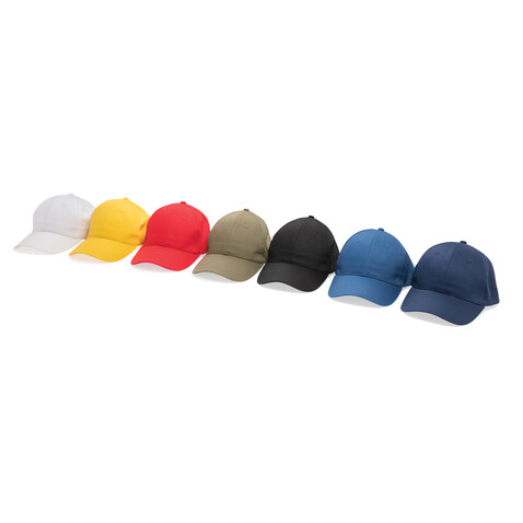 Impact 6 Panel Kappe aus 190gr rCotton mit AWARE™ Tracer navy blau bedrucken, Art.-Nr. P453.329