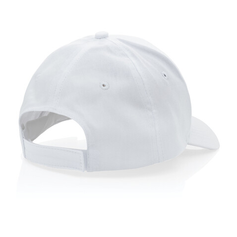 Impact 5 Panel Kappe aus 190gr rCotton mit AWARE™ Tracer weiß bedrucken, Art.-Nr. P453.333