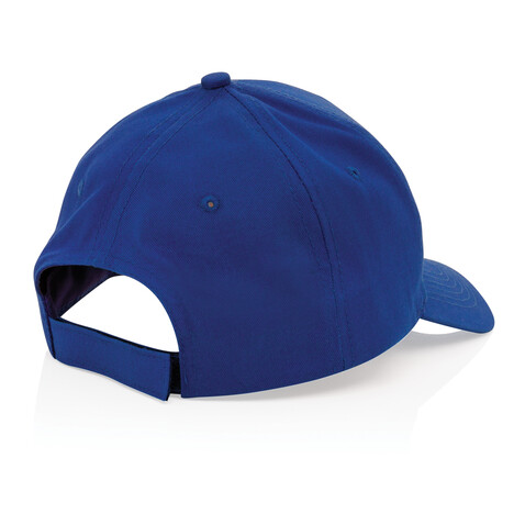 Impact 5 Panel Kappe aus 190gr rCotton mit AWARE™ Tracer blau bedrucken, Art.-Nr. P453.335