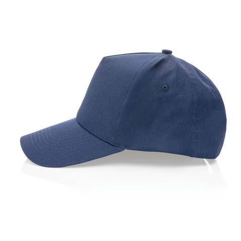 Impact 5 Panel Kappe aus 190gr rCotton mit AWARE™ Tracer navy blau bedrucken, Art.-Nr. P453.339