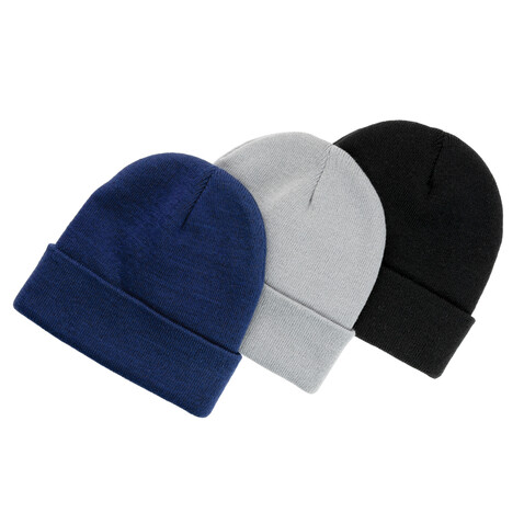 Impact Polylana® Beanie mit AWARE™ Tracer blau bedrucken, Art.-Nr. P453.345
