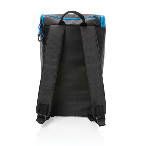 Explorer Outdoor Kühltasche schwarz, blau bedrucken, Art.-Nr. P733.091
