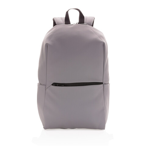 Schicker PU 15.6&quot; Laptop-Rucksack grau bedrucken, Art.-Nr. P762.572