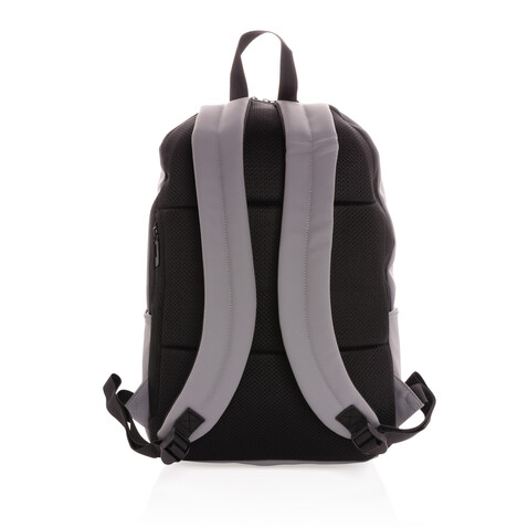 Schicker PU 15.6&quot; Laptop-Rucksack grau bedrucken, Art.-Nr. P762.572