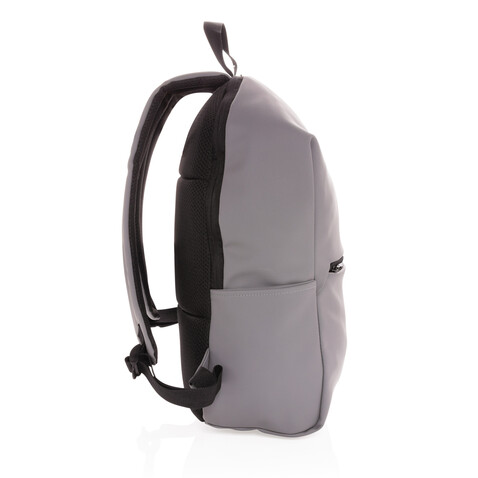 Schicker PU 15.6&quot; Laptop-Rucksack grau bedrucken, Art.-Nr. P762.572