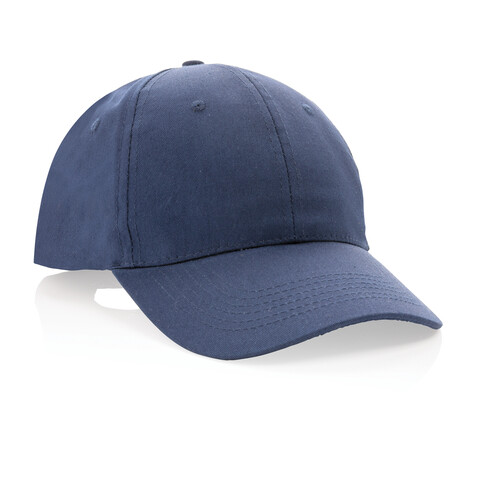 Impact 6 Panel Kappe aus 190gr rCotton mit AWARE™ Tracer navy blau bedrucken, Art.-Nr. P453.329