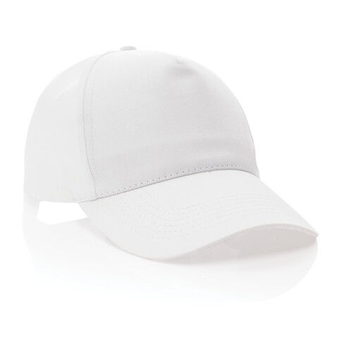 Impact 5 Panel Kappe aus 190gr rCotton mit AWARE™ Tracer weiß bedrucken, Art.-Nr. P453.333