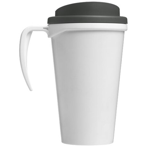 Brite-Ameriano® Grande 350 ml Isolierbecher, weiss, grau bedrucken, Art.-Nr. 21000626 Brite-Ameriano® Grande 350 ml Isolierbecher, weiss, grau bedrucken, Art.-Nr. 21000626