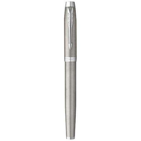 Parker IM Tintenroller (schwarze Mine), silber bedrucken, Art.-Nr. 10775981