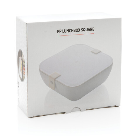 PP Lunchbox Square weiß bedrucken, Art.-Nr. P269.603