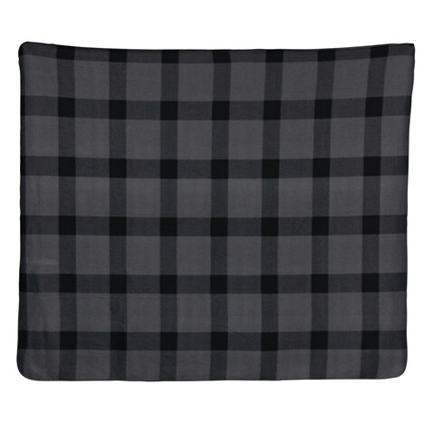 Weiche karierte Fleece-Decke anthrazit bedrucken, Art.-Nr. P459.052
