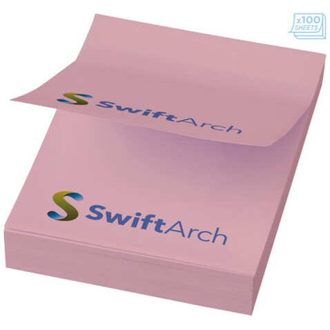 Sticky-Mate® Haftnotizen 50 x 75 mm, hellrosa bedrucken, Art.-Nr. 21092041