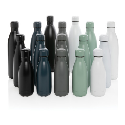 Einfarbige Vakuumisolierte Stainless Steel Flasche schwarz bedrucken, Art.-Nr. P436.461