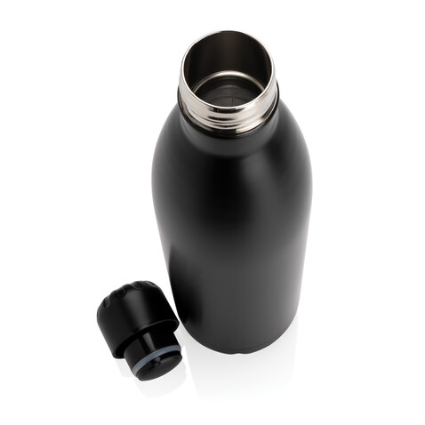 Solid Color Vakuum Stainless-Steel Flasche 750ml schwarz bedrucken, Art.-Nr. P436.931