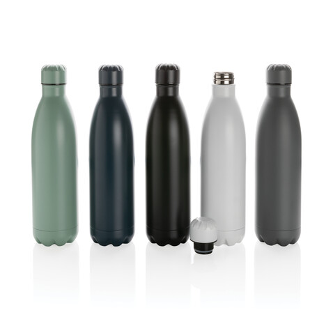 Solid Color Vakuum Stainless-Steel Flasche 750ml schwarz bedrucken, Art.-Nr. P436.931