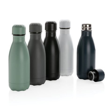 Solid Color Vakuum Stainless-Steel Flasche 260ml grau bedrucken, Art.-Nr. P436.962 Solid Color Vakuum Stainless-Steel Flasche 260ml grau bedrucken, Art.-Nr. P436.962