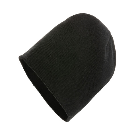 Impact AWARE™ Classic Beanie mit Polylana® schwarz bedrucken, Art.-Nr. P453.371