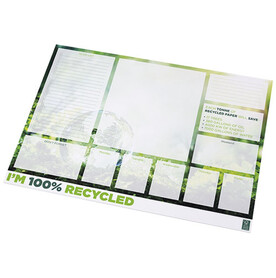 Desk-Mate® A2 recycelter Notizblock, weiss bedrucken, Art.-Nr. 21278011