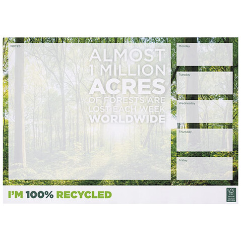Desk-Mate® A3 recycelter Notizblock, weiss bedrucken, Art.-Nr. 21279011