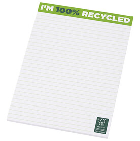 Desk-Mate® A5 recycelter Notizblock, weiss bedrucken, Art.-Nr. 21281011