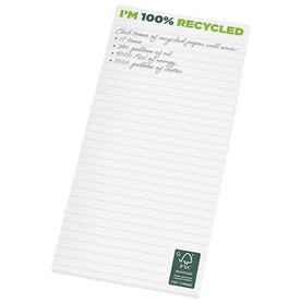 Desk-Mate® 1/3 A4 recyclelter Notizblock, weiss bedrucken, Art.-Nr. 21284011