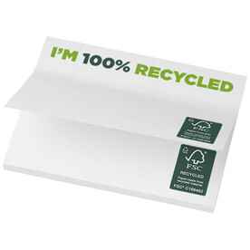 Sticky-Mate® recycelte Haftnotizen 100 x 75 mm, weiss bedrucken, Art.-Nr. 21287011 Sticky-Mate® recycelte Haftnotizen 100 x 75 mm, weiss bedrucken, Art.-Nr. 21287011