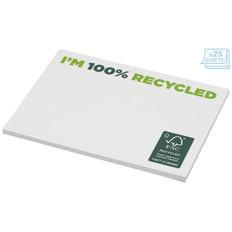 Sticky-Mate® recycelte Haftnotizen 100 x 75 mm, weiss bedrucken, Art.-Nr. 21287011