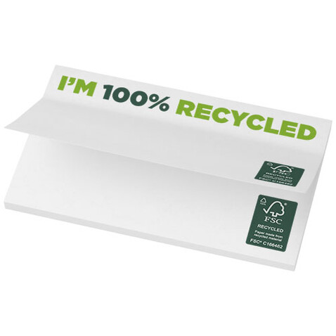 Sticky-Mate® recycelte Haftnotizen 127 x 75 mm, weiss bedrucken, Art.-Nr. 21288011