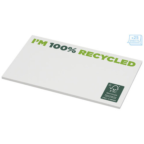 Sticky-Mate® recycelte Haftnotizen 127 x 75 mm, weiss bedrucken, Art.-Nr. 21288011