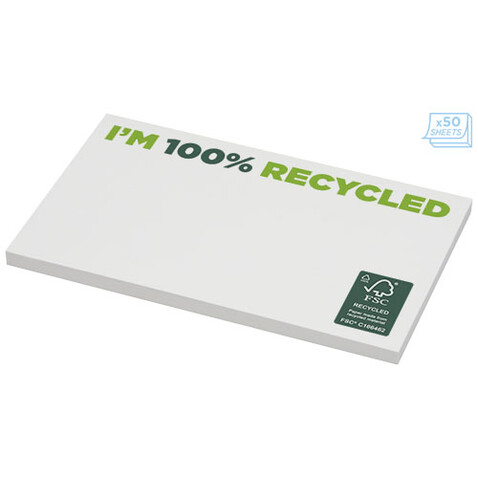 Sticky-Mate® recycelte Haftnotizen 127 x 75 mm, weiss bedrucken, Art.-Nr. 21288011