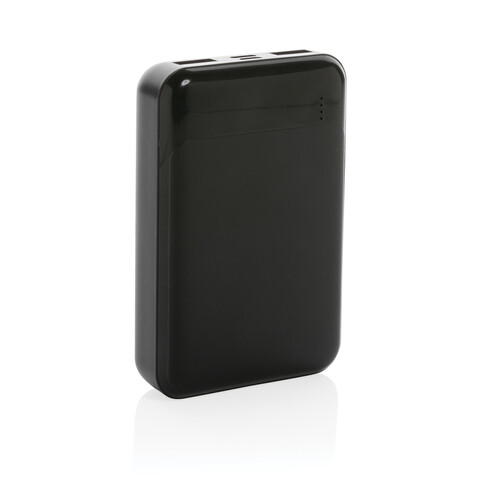 10.000 mAh Powerbank aus RCS Standard recyceltem Kunststoff schwarz bedrucken, Art.-Nr. P322.661