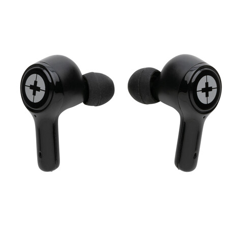 Swiss Peak TWS ANC Earbuds schwarz bedrucken, Art.-Nr. P329.361