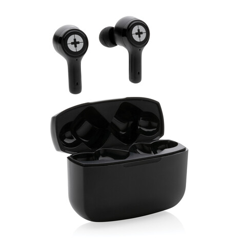 Swiss Peak TWS ANC Earbuds schwarz bedrucken, Art.-Nr. P329.361