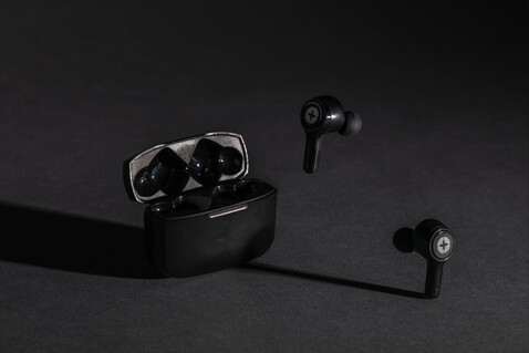 Swiss Peak TWS ANC Earbuds schwarz bedrucken, Art.-Nr. P329.361
