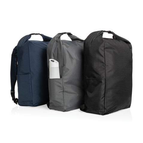 Impact AWARE™ RPET Basic Rolltop-Rucksack schwarz bedrucken, Art.-Nr. P762.751 Impact AWARE™ RPET Basic Rolltop-Rucksack schwarz bedrucken, Art.-Nr. P762.751