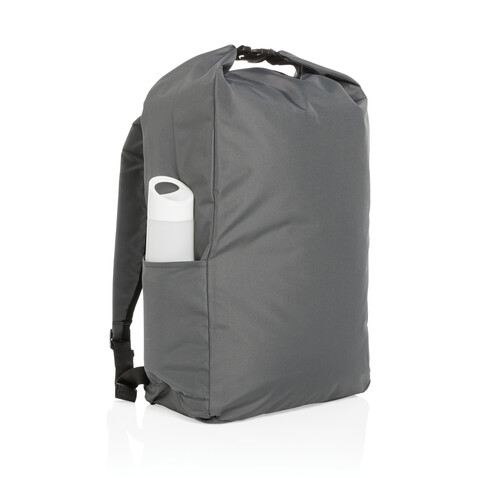 Impact AWARE™ RPET Basic Rolltop-Rucksack anthrazit bedrucken, Art.-Nr. P762.752