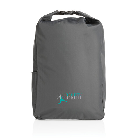 Impact AWARE™ RPET Basic Rolltop-Rucksack anthrazit bedrucken, Art.-Nr. P762.752