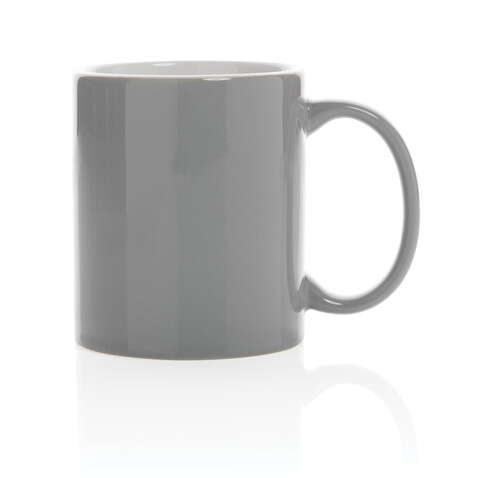 Basic Keramiktasse, 350ml grau bedrucken, Art.-Nr. P434.012